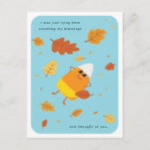 自分の恵み | スカイブルーキャンディーコーン秋 シーズンポストカード (正面)