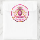 自分の愛とコートの感謝してい腕をピンク金ゴールドにする ラウンドシール (バッグ)