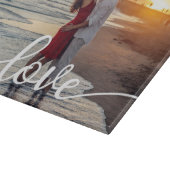 自分の愛のスクリプトを作成するロマンチックなカップルの写真 カッティングボード (角)