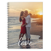 自分の愛のスクリプトを作成するロマンチックなカップルの写真 ノートブック (正面)