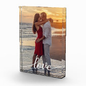 自分の愛のスクリプトを作成するロマンチックなカップルの写真 フォトブロック (右)