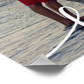 自分の愛のスクリプトを作成するロマンチックなカップルの写真 ポスター (角)