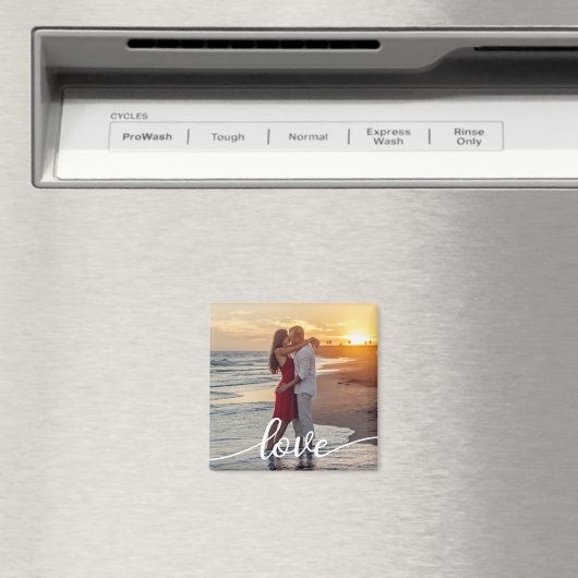 自分の愛のスクリプトを作成するロマンチックな写真 マグネット (インサイチュ (食洗機))