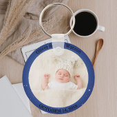 自分の愛らしい生まれたばかりのベビー写真をカスタム作成 キーホルダー