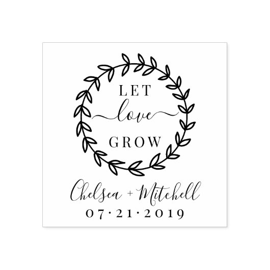 自分の愛を育てるリース結婚を作る ラバースタンプ (インプリント)