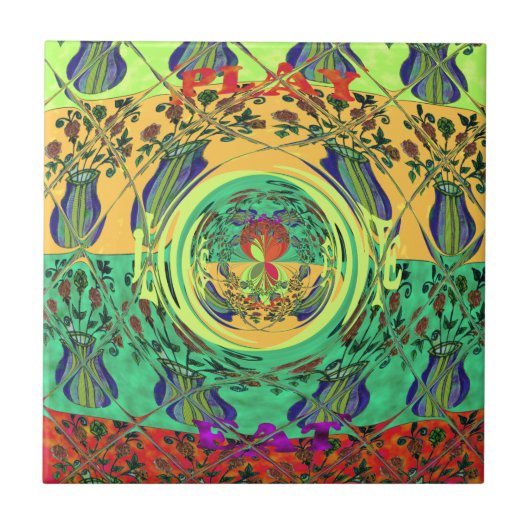 自分の愛を食べ作る遊Hakuna Matata タイル (正面)