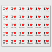 自分の愛カスタムする自分のハートを作る ラッピングペーパー (フラット)