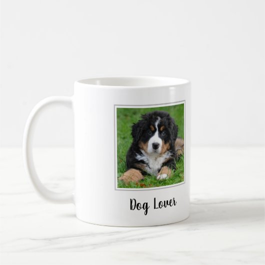 自分の愛犬モノグラム名を作成する コーヒーマグカップ (左)