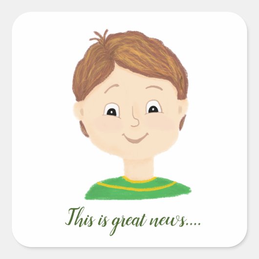 自分の感覚の感情のグラフ スクエアシール (正面)