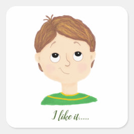 自分の感覚の感情のグラフ スクエアシール