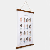 自分の感覚の感情グラフクラスルームの装飾 吊り下げ型タペストリー (傾斜あり)