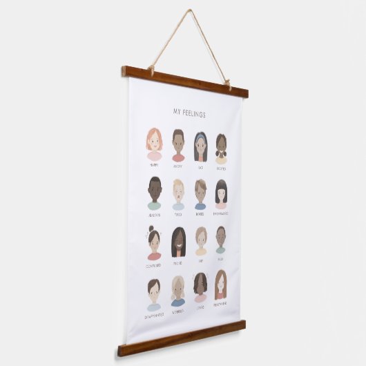 自分の感覚の感情グラフクラスルームの装飾 吊り下げ型タペストリー (傾斜あり)