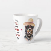 自分の懸命の作業ロットワイラー カフェラテマグ (右アングル)