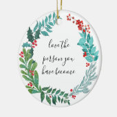 自分の成長を遂げた人を愛する セラミックオーナメント (左)