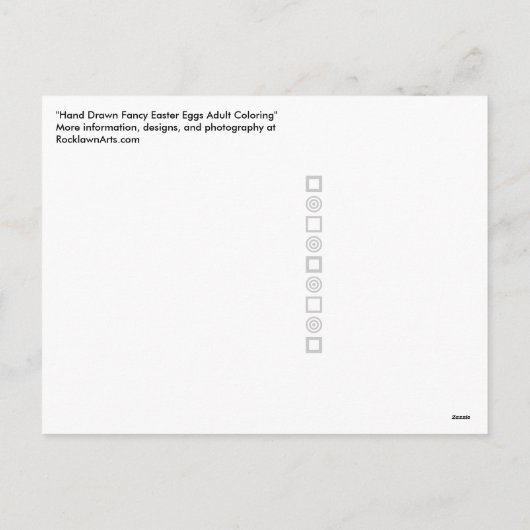 自分の手で描いたイースターエッグに色を付ける – ハッピーイースター シーズンポストカード (裏面)