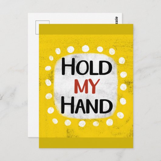 自分の手はがきを保持 ポストカード (正面/裏面)