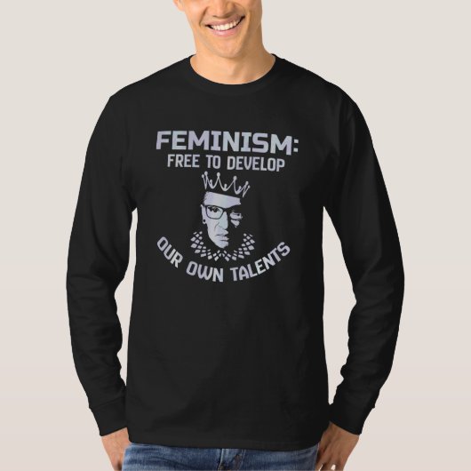 自分の才能を自由に育てるフェミニズム Tシャツ (正面)