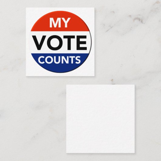 自分の投票数 スクエア名刺 (正面/裏面)