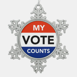 自分の投票数 スノーフレークピューターオーナメント