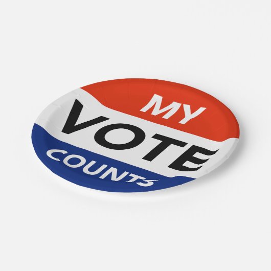 自分の投票数 ペーパープレート (アングル)