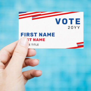 自分の政治選挙キャンペーンを作る 名刺