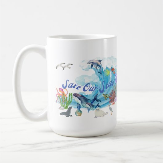 自分の救海を自分のものにする コーヒーマグカップ (左)