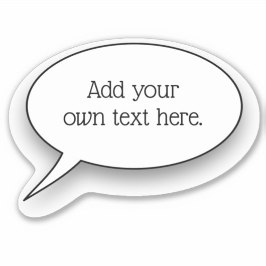 自分の文字で単語バブル シール (正面)