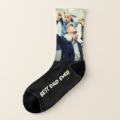 自分の文字とパーソナライズされた写真を追加する ソックス (左外側)