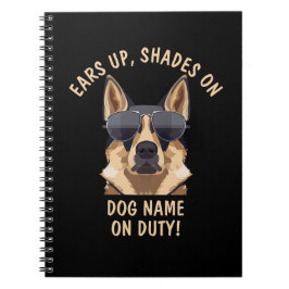 自分の文字は、義務で犬の名前の陰を耳にする ノートブック