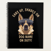 自分の文字は、義務で犬の名前の陰を耳にする プランナー手帳 (正面)