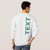 自分の文字または名前Mens長袖カスタムテンプレート Tシャツ (裏面フル)