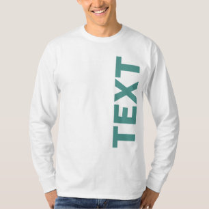 自分の文字または名前Mens長袖カスタムテンプレート Tシャツ