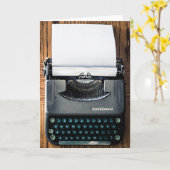 自分の文字をタイプライター紙に追加！ カード (黄色い花)