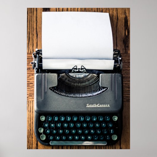 自分の文字をタイプライター紙に追加! ポスター (正面)