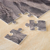 自分の文字を追加書、砂の中、日当たりの良いビーチ ジグソーパズル (側面)