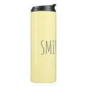 自分の文字カスタム黄色かわいらしスマイル タンブラー (回転左)