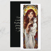 自分の新しいホワイトフクロウ魔女ブックマークを作成 (正面/裏面)