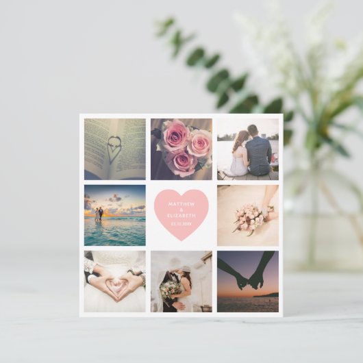 自分の新しい記念日の結婚写真を作成 カード (スタンド正面)