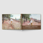 自分の新郎新婦の写真を作成結婚する ゲストブック (全面)