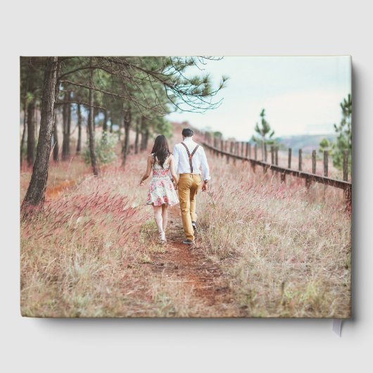 自分の新郎新婦の写真を作成結婚する ゲストブック (裏面)