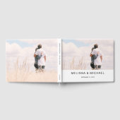 自分の新郎新婦の写真を作成結婚する ゲストブック (全面)