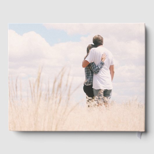 自分の新郎新婦の写真を作成結婚する ゲストブック (裏面)