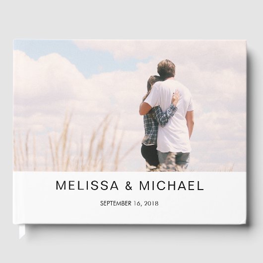 自分の新郎新婦の写真を作成結婚する ゲストブック (正面)