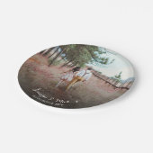 自分の新郎新婦の写真を作成結婚する ペーパープレート (アングル)