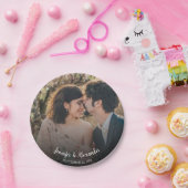 自分の新郎新婦の写真を作成結婚する ペーパープレート (パーティー)