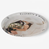 自分の新郎新婦の写真を作結婚成 ペーパープレート (アングル)