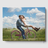 自分の新郎新婦の写真を結婚作成モダンする ゲストブック (裏面)