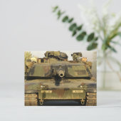 自分の日をM1A1Abrams MBTにする ポストカード (スタンド正面)