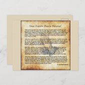 自分の日スペインの次祈りの言葉収集(はがき) ポストカード (正面/裏面)