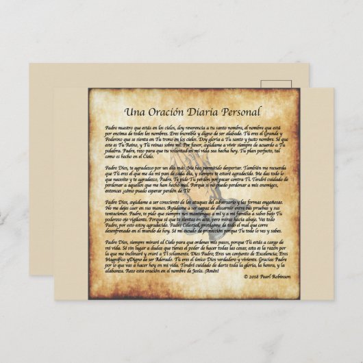 自分の日スペインの次祈りの言葉収集(はがき) ポストカード (正面/裏面)